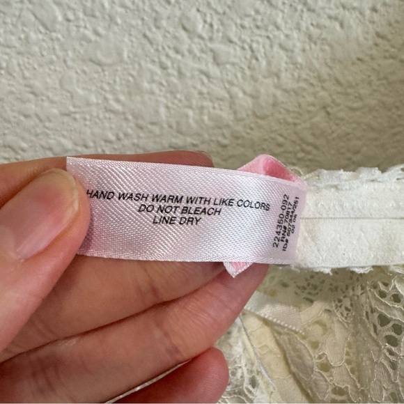 Victoria's Secret Y2K White Chemise Corset Top Slip Mesh Lace Babydoll Fairy L - Picture 6 of 11